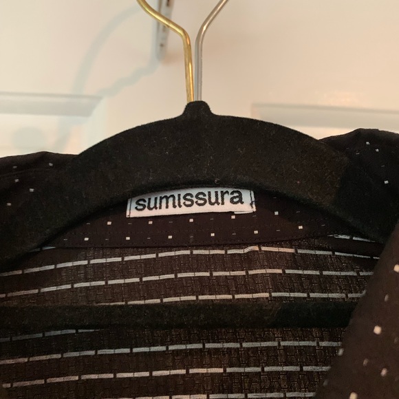 NWOT .. black and white button down - Picture 3 of 3